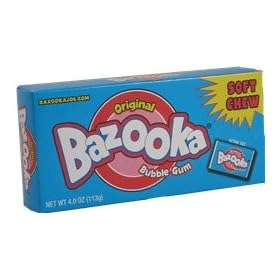 Bazooka Bubble Gum Party Box 4 oz 12 boxes