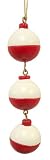 Red & White Fishing Bobber Christmas Ornament 4.5