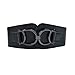 eVogues Plus Size Leatherette Elastic Belt Black