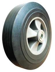 Industrial Grade 1NWZ6 Wheel, Solid Rubber, 10 In, 450 Lb Cap