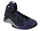 Nike Mens NIKE HYPERDUNK SUPREME BASKETBALL SHOES 8 (EGGPLANT/BLACK/METALLIC SILVER)