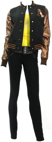 Two Toned Faux Leather Black Medium