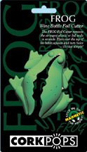 Cork Pops Green Frog Foil Cutter