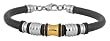 Triumph Cord Leather Bracelet - Stainless Steel - 8'' Length