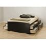 Prepac Sonoma Tall Queen Platform Storage Bed, Black