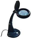 15'' SLEEK 3X MAGNIFYING LAMP STAND IN BLACK Black