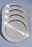STAINLESS STEAL CHARGERS - SET OF 4 STAINLESS STEEL 13 CHARGERS WITH BRUSHED FINISH