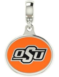 Oklahoma State Cowboys Collegiate Drop Charm Fits Most European Style Bracelets Including Chamilia, Zable, Troll and More. High Quality Bead in Stock for Immediate Shipping. Officially Licensed