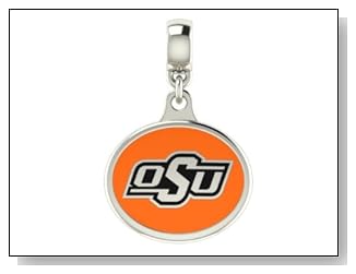 Oklahoma State Cowboys Collegiate Drop Charm Fits Most Pandora Style Bracelets Including Pandora Chamilia Zable Troll and More. High Quality Bead in Stock for Immediate Shipping. Officially Licensed