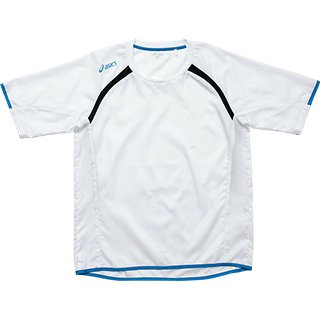 アシックス ランニングウインドシャツ XX203C 半袖 ホワイト ユニセックス