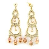 Womens Young Line Cubic Zirconia Earrings