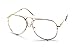 V.W.E. New Non-Prescription Premium Aviator Clear Lens Glasses Gold Silver Black (Gold)