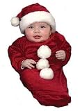 Crushed Panne Velvet Baby Santa Christmas Costume Bunting