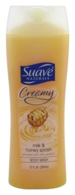 Suave Naturals Creamy Bodywash, Milk and Honey Splash (Pack of 6)