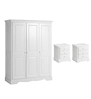Ashton Triple Wardrobe 2 Bedside Chests Set