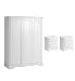 (02401584) Ashton Triple Wardrobe & 2 Bedside Chests Set in Household & Kitchen