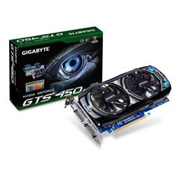 GIGABYTE ビデオカード nVIDIA GeForce GTS450 1GB OC PCI-E DVI mini-HDMI オリジナル80mmFAN UltraDurableVGA CopperCore GV-N450OC-1GI