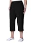 Danskin Women's Plus Size Cotton Drawstring Crop Pant,Black,2x