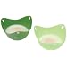 Fusionbrands Silicone Poach Pods, Set of 2, Green