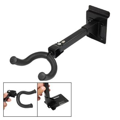 Black Guitar Wall Hanger Metal Stand Mount Bracket