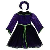 IMAGE OF Spider Witch Ball Gown Dress Costume for Kids (SM 4-6)