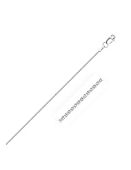 1.5mm 14K White Gold Lite Forsantina Cable Link Chain