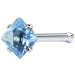 18 Gauge Peridot Green Diamond Shape CZ Nose Bone