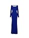 L'ALYSSE Women's Slim Fit Long Sleeve Scoop Neck Casual Backless Dresses