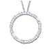 14K White Gold Diamond Circle Pendant - 1.00 Ct.