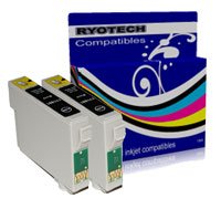 2 Noir TO711 Haute Capacité Compatible cartouches d'encre pour EPSON Stylus