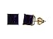 10k Yellow Gold Princess Square Amethyst Gemstone title=