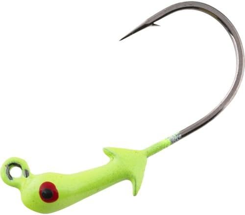 Cotee Liv'Eye 1/8 oz. Jig Heads 6-Pack, Chartreuse, Weight: 1/8 Oz