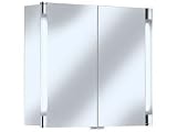 Keuco Spiegelschrank Royal T2 13802, mit Schubkästen,sil-elox,900x700x166mm
