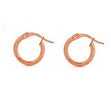 18k Rose Gold Hoop Earrings