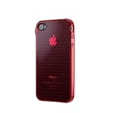 ソフトケース ストラップスタイル for iPhone 4 ジュエルレッド