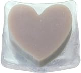 Heart Aromatherapy Herbal Soap Bar on Glass Soap Dish