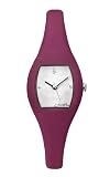 Glamour Time Smarty - SW055R - "LOVE" - Montre Femme - Cadran Blanc - Bracelet en Silicone Rouge