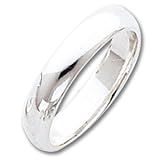 Sterling Silver 4mm Half-Round Band