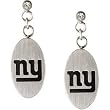Stainless Steel New York Giants Logo Dangle Earrings