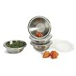 8 Piece Stainless Steel Prep Bowls Set with Lids