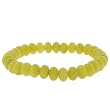 8mm Rondell Stretch Bracelet - Olive Jade