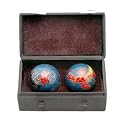 Oriental Furniture CS-21284 Dragon Phoenix Health Balls Statue