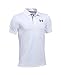 Under Armour Boys' Match Play Polo, White /Black, Youth Small