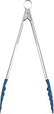 Cuisipro Silicone Locking Tongs 12 Inch, Blue