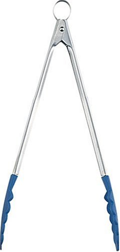 Cuisipro Silicone Locking Tongs 12 Inch, Blue