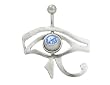 Egyptian Eye Belly Button Shield with Blue Jewel