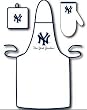New York Yankees Grilling Apron Set - Baseball Sports Merchandise