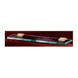 Alno A7950-18-BRZ - Geometric Series 18 Inch Glass Shelf W/ Brackets - Bronze Finish