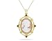 Cameo Pendant with Garnet and Peridot in Yellow Gold