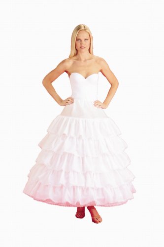 New 6 Bone Hoop Slip w/ 5 Ruffles Bridal Petticoat Wedding Gown Slip (165DS)